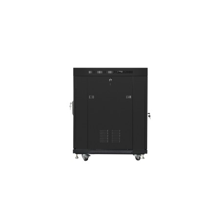 Armario lanberg rack 19 pulgadas 15u 800x1000 lcd puerta cristal flat pack negro