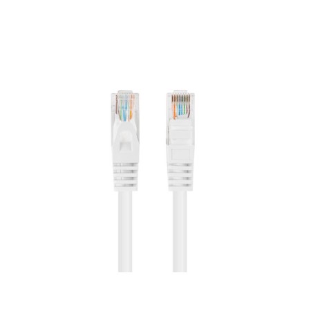 Cable red lanberg latiguillo cat.6 u - utp 0.25m blanco fluke passed 10 unidades