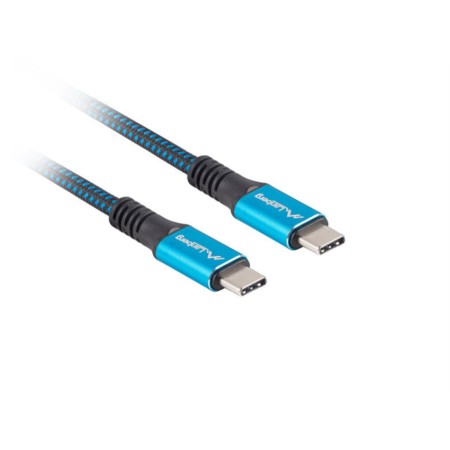 Cable usb tipo c lanberg 0.5m - macho - macho - negro - azul