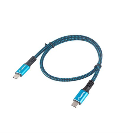 Cable usb tipo c lanberg 0.5m - macho - macho - negro - azul