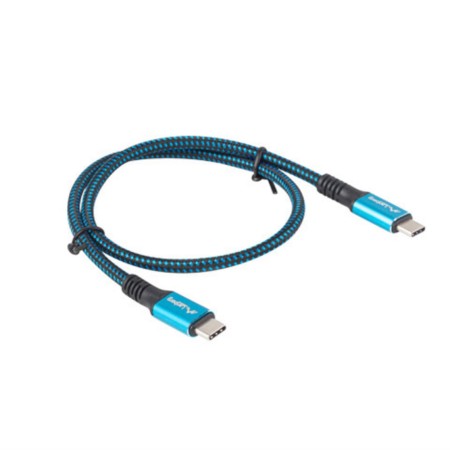 Cable usb tipo c lanberg 0.5m - macho - macho - negro - azul