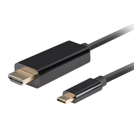 Cable usb tipo c a hdmi 4k lanberg 0.5m - macho - macho - negro