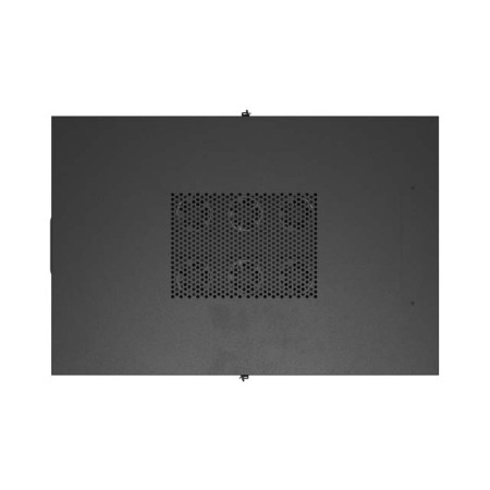 Armario lanberg rack 19 pulgadas 27u - 800x1200 puerta mesh con lcd flat pack negro