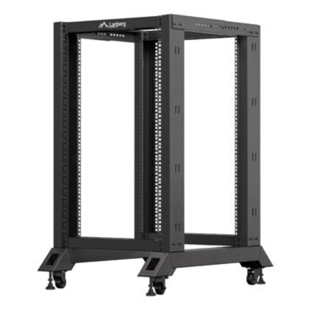 Armario lanberg abierto rack 19 pulgadas 18u - 600x800 negro