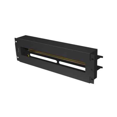 Panel lanberg de distribucion de tension 19″ 3u con rail din ts - 35 negro