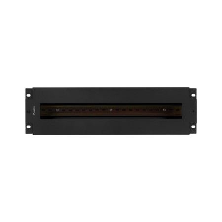 Panel lanberg de distribucion de tension 19″ 3u con rail din ts - 35 negro