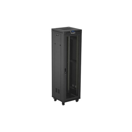 Armario lanberg rack 19 pulgadas 42u - 600x600 flat pack v2 puerta mesh con lcd negro
