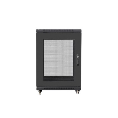 Armario rack lanberg 19 pulgadas 15u - 600x800 flat pack negro puerta malla