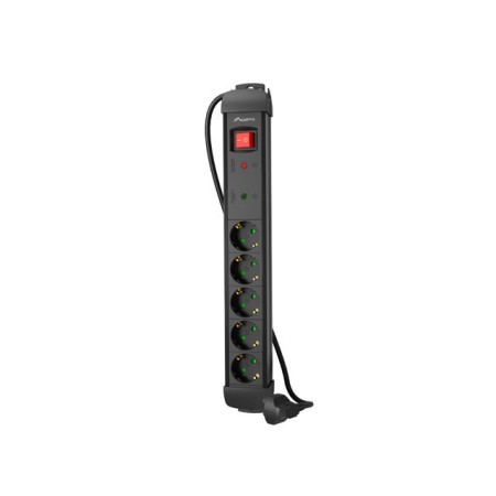 Regleta lanberg sp1 5 tomas schuko proteccion hasta 2500w negra 5m