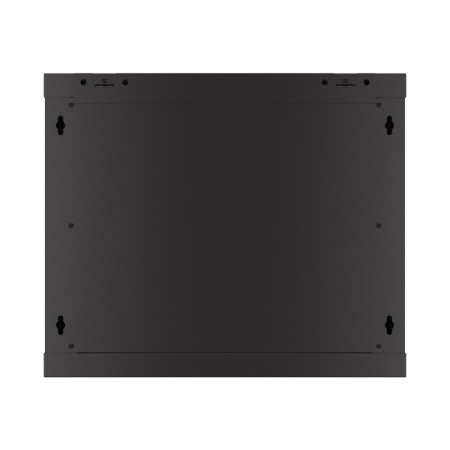 Armario lanberg mural rack 19 pulgadas 9u - 600x450 con puerta perforada negro flat pack