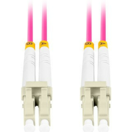 Cable fibra optica lanberg multi lc - upc - lc - upc duplex om4 50 - 125 lszh vi - 0.5m