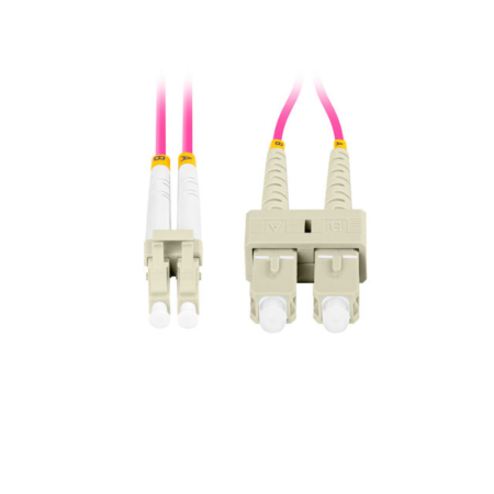 Cable de fibra optica lanberg multi lc - upc - sc - upc duplex lszh om4 50 - 125 3.0 - 1m