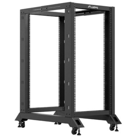 Armario lanberg abierto rack 19 pulgadas 22u - 600x1000 negro