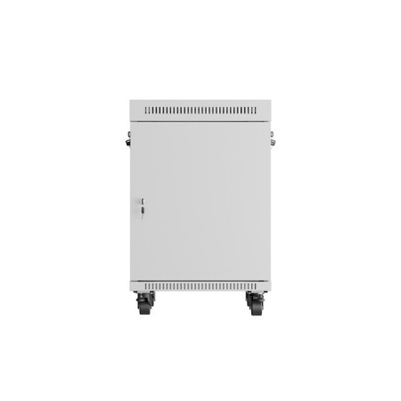Armario lanberg rack 19 pulgadas 15u - 600x600 flat pack gris puerta de cristal con lcd