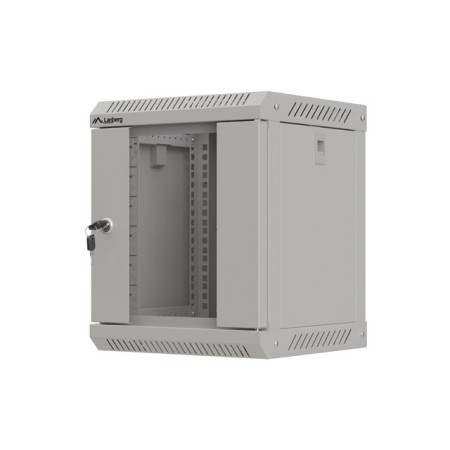 Armario lanberg mural rack 10 pulgadas 6u - 300x300 flat pack gris puerta cristal
