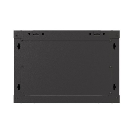 Armario lanberg mural rack 19 pulgadas 6u - 540x350 flat pack negro puerta cristal