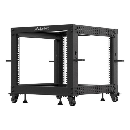Armario lanberg abierto rack 19 pulgadas 9u - 600x600 negro