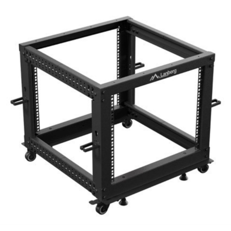 Armario lanberg abierto rack 19 pulgadas 9u - 600x600 negro