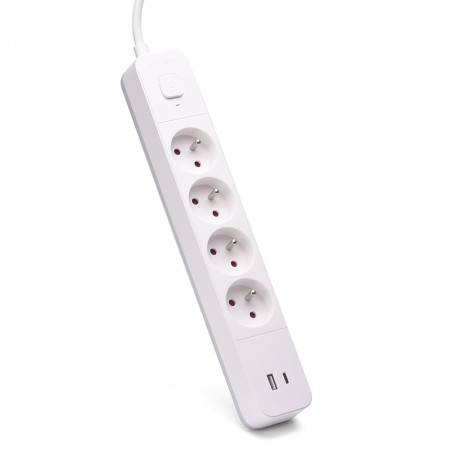 REGLETA DE 4 ENCHUFES + 2XUSB 1.5M SAVIO LZ-11