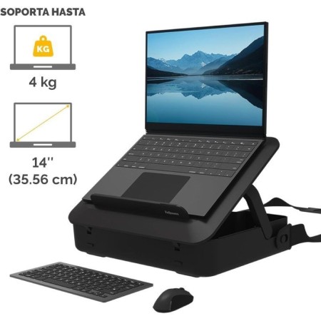 Maletín con Elevador Fellowes Breyta para Portátiles hasta 14"/ Negro