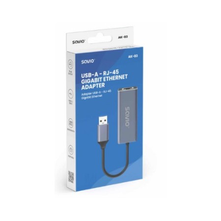ADAPTADOR SAVIO USB-A A RJ-45 AK-83