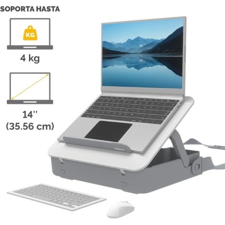 Maletín con Elevador Fellowes Breyta para Portátiles hasta 14"/ Blanco