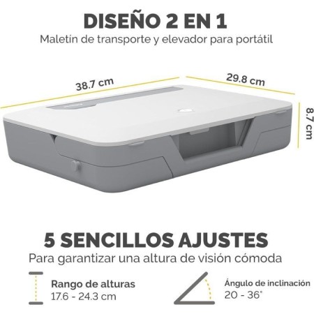 Maletín con Elevador Fellowes Breyta para Portátiles hasta 14"/ Blanco