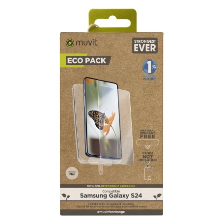 Funda muvit para samsung galaxy s24  protector de pantalla vidrio templado plano