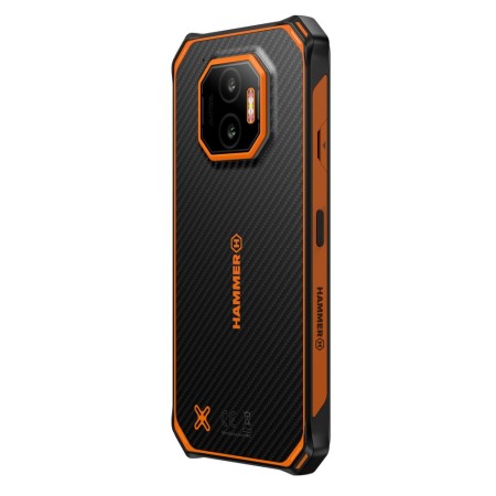 Movil rugerizado hammer energy x2 5g 6 - 128gb negro - naranja