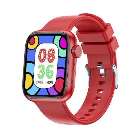 Smartwatch Forever IGo Watch 3 JW-500/ Notificaciones/ Frecuencia Cardíaca/ Rojo