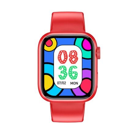 Smartwatch Forever IGo Watch 3 JW-500/ Notificaciones/ Frecuencia Cardíaca/ Rojo