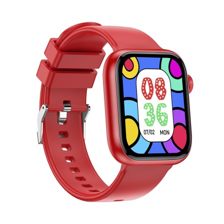 Smartwatch Forever IGo Watch 3 JW-500/ Notificaciones/ Frecuencia Cardíaca/ Rojo