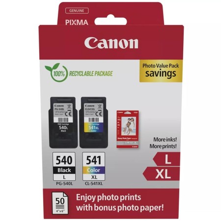 Multipack canon pg - 540l - cl - 541xl  papel fotografico