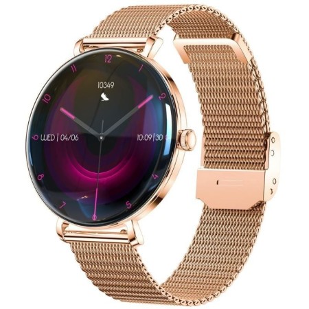 Forever Smartwatch Lucca SB-370/ Notificaciones/ Frecuencia Cardiaca/ Oro Rosa/ Incluye Correa Moteada