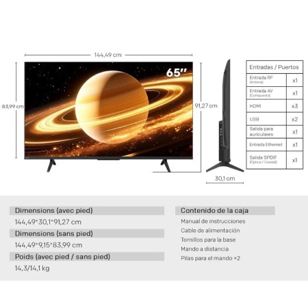 Televisor Metz QLED MiniLED 65MNH7000Z 65″/ Ultra HD 4K/ Smart TV/ WiFi