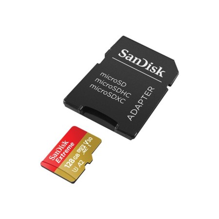 Tarjeta memoria micro secure digital 128gb sandisk extreme clase 10 uhs - i u3 + adaptador