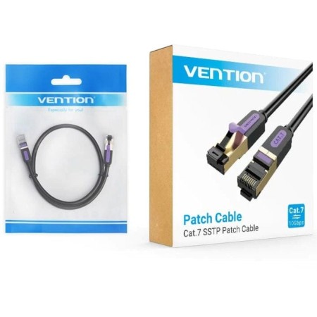 Cable de Red RJ45 SFTP Vention ICDBD Cat.7/ 50cm/ Negro