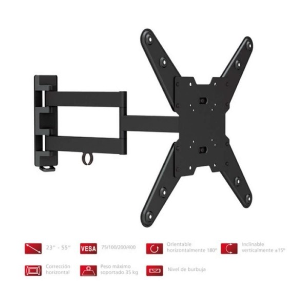 Soporte de Pared Orientable/ Inclinable Fonestar STV-683N para TV de 23-55"/ hasta 35kg