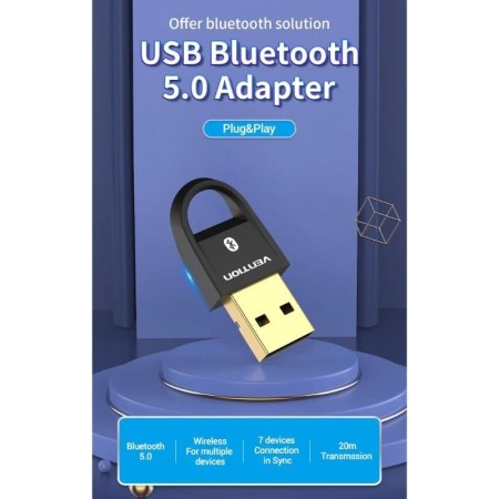 Adaptador USB - Bluetooth 5.0 Vention CDSB0