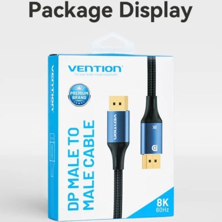 Cable DisplayPort 1.4 8K Vention HCELH/ DisplayPort Macho - DisplayPort Macho/ 2m/ Azul