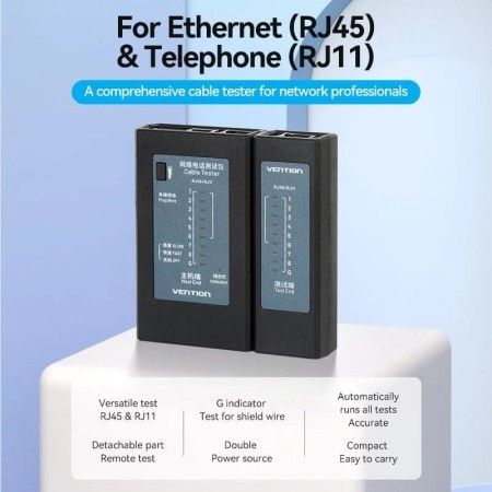 Tester Vention KEFB0 para RJ11-RJ12-RJ45