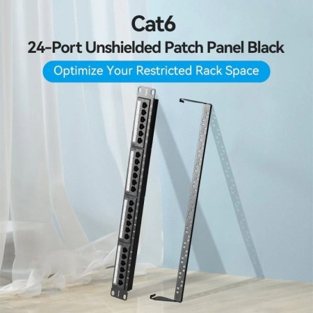 Patch Panel Vention KGCB0/ 24 Puertos/ Cat.6
