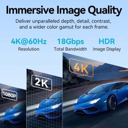 Cable HDMI 4K Vention ALMBH/ HDMI Macho - HDMI Macho/ 2m/ Negro