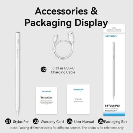 Lápiz Óptico Vention KQGW0/ para Apple/ Blanco