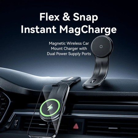 Cargador de Coche Inalámbrico Vention KSJB0/ 15W