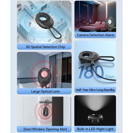 Detector de Cámara Antiespía Vention 4 en 1 KQRB0