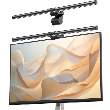 Lámpara de Escritorio Vention PDAB0 USB-C/ 5W/ Negra