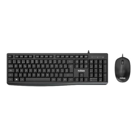 Teclado  raton nilox nxkme0012 negro
