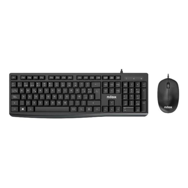 Teclado  raton nilox nxkme0012 negro