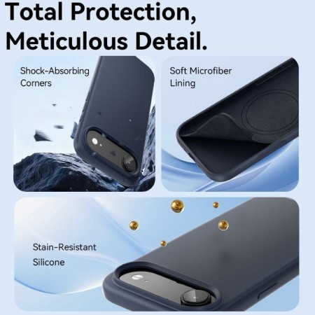 Funda Silicona con Magsafe Vention KVCBCB-10/ Compatible con iPhone 17/ Negra